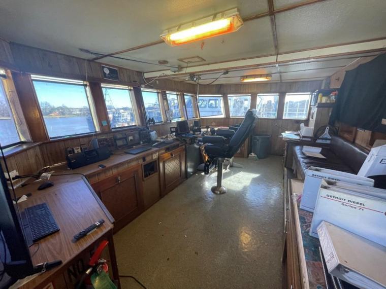 Interior of the Nikola wheelhouse with instrument console