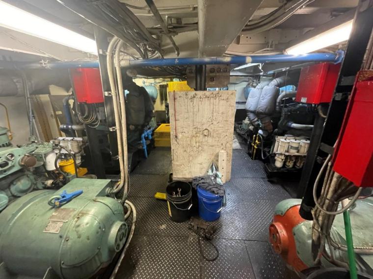 Main engine in the Nikola engine room