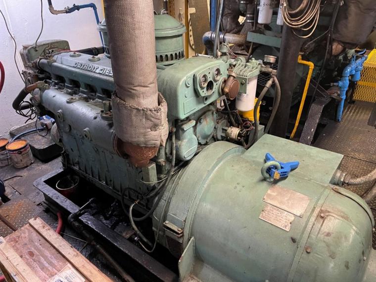 Generator set in the engine room