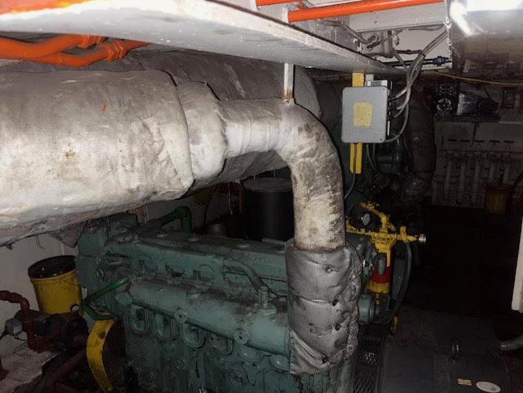 Wide view of the Stryker engine room